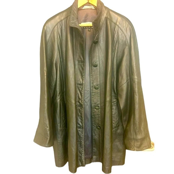 Jackets & Blazers - Bod and Christensen Couture vintage dark  green leather jacket Women’s L Mens M